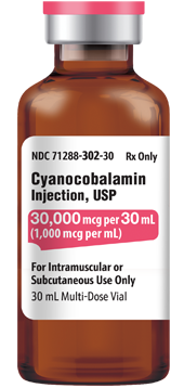 Cyanocobalamin Injection, USP 30,000 mcg per 30 mL